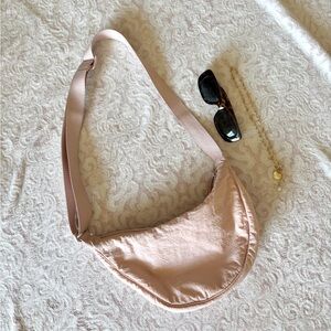 Pink Pastel Uniqlo Small Zip Satchel Shoulder Bag